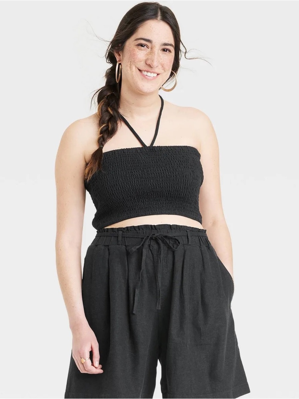 New Universal Thread Smocked Halter Tube Top